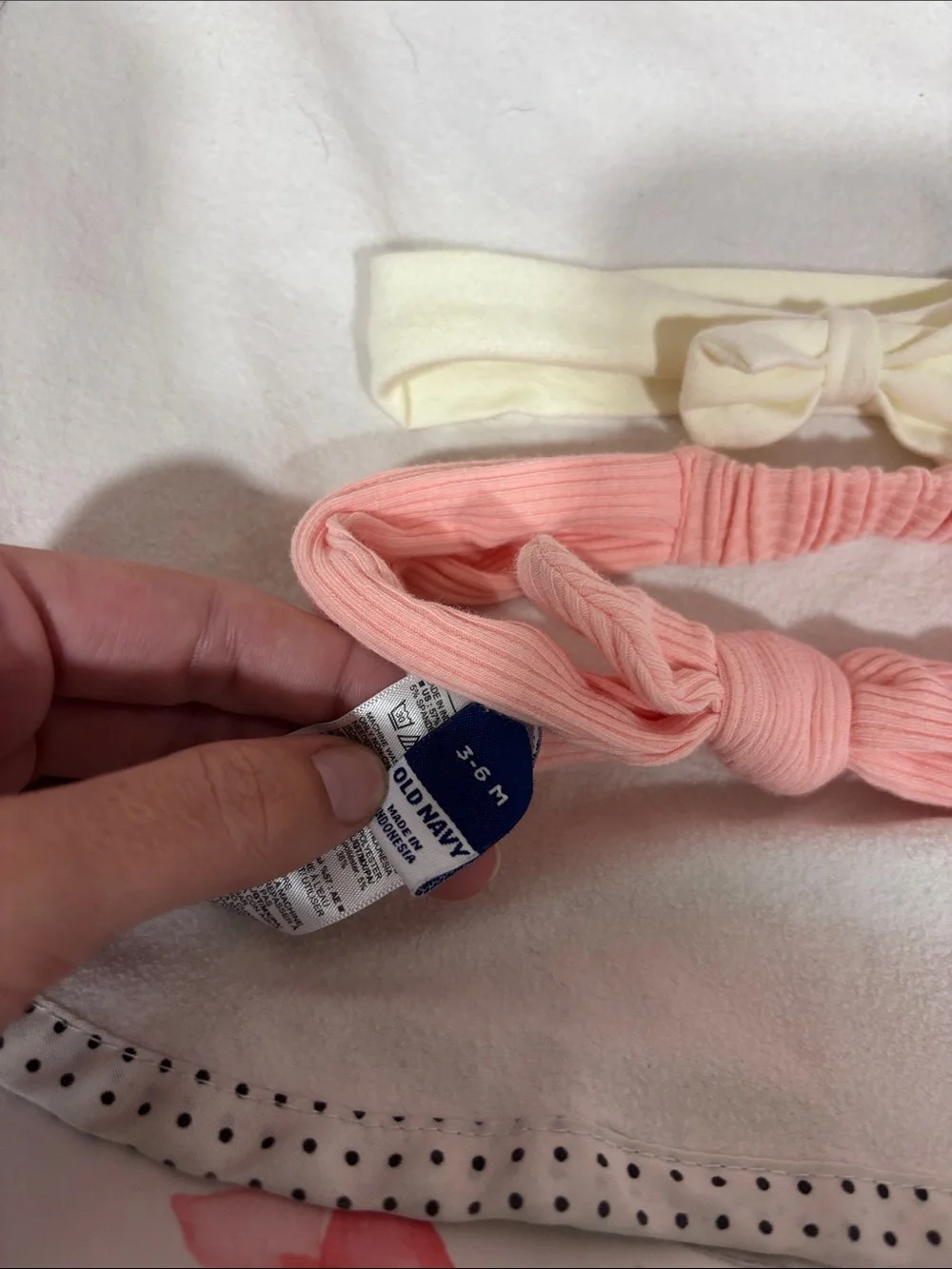 Old Navy Girls Elastic Headband Set - Light Pink & Cream